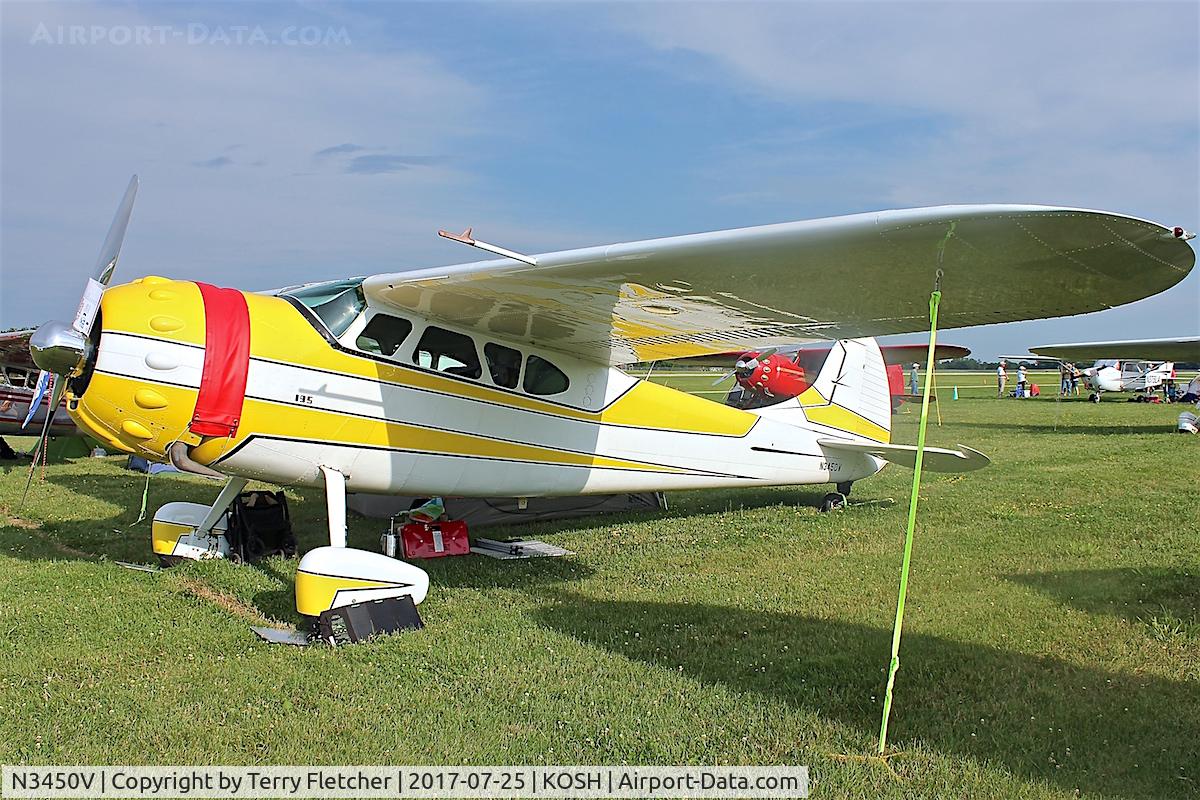 N3450V, 1948 Cessna 195 C/N 7147, At 2017 EAA Airventure at Oshkosh