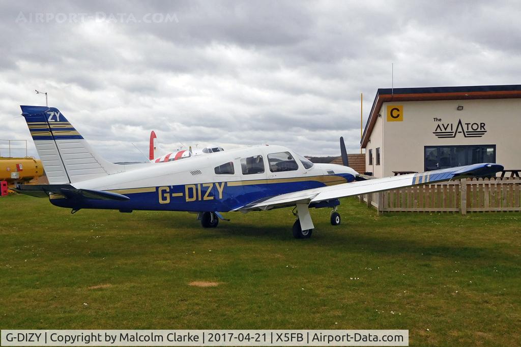 G-DIZY, 1977 Piper PA-28R-201T Cherokee Arrow III C/N 28R-7703401, Piper PA-28R-201T at Fishburn Airfield, UK. April 21st 2017.