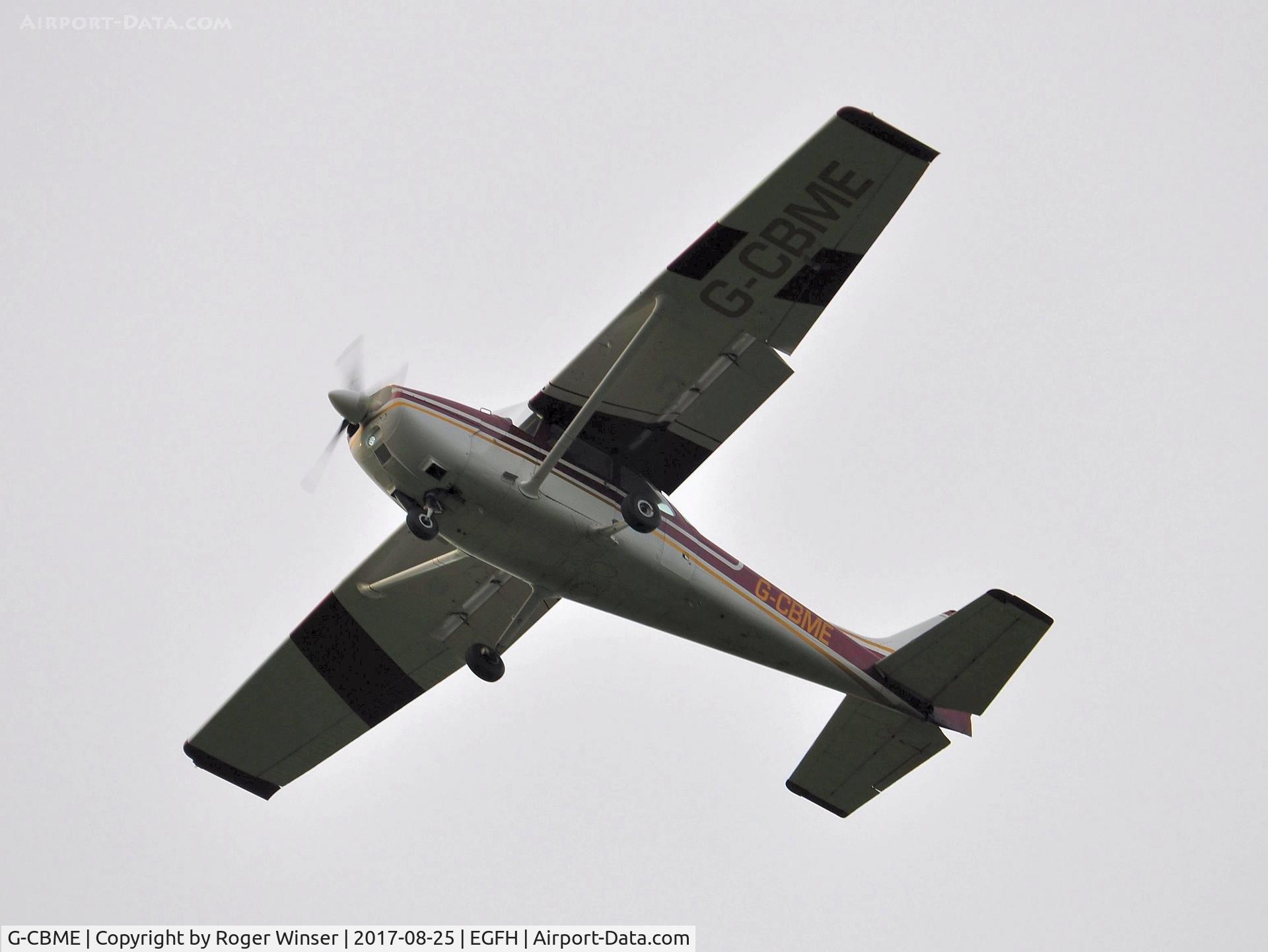 G-CBME, 1973 Reims F172M Skyhawk Skyhawk C/N 1060, Finals to land Runway 22.