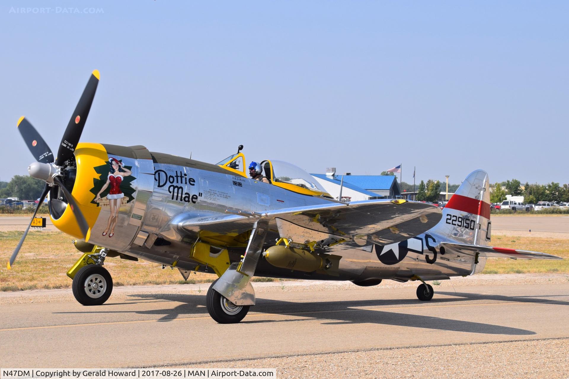 N47DM, 1942 Republic P-47D Thunderbolt C/N 42-29150, P-47D Thunderbolt taxing out to RWY 29.