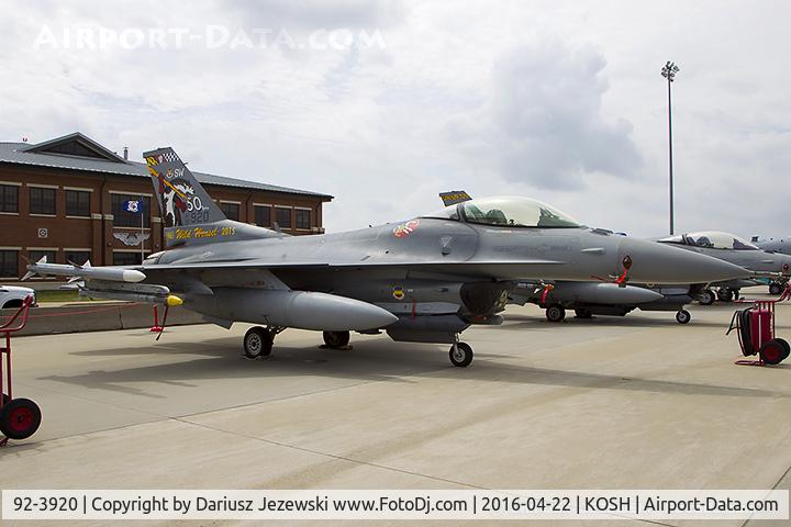 92-3920, Lockheed F-16C Fighting Falcon C/N CC-162, F-16CM Fighting Falcon 92-3920 SW from 55th FS 