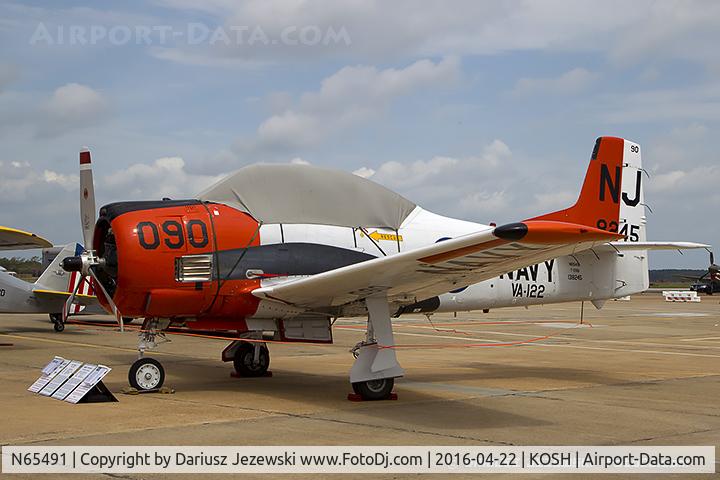 N65491, North American T-28B Trojan C/N 200-316 (138245), North American T-28B Trojan  C/N 138245, N65491