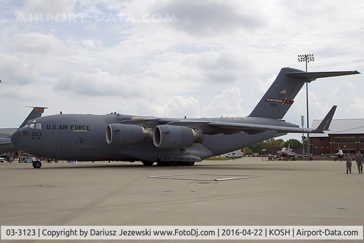 03-3123, 2003 Boeing C-17A Globemaster III C/N P-123, C-17A Globemaster 03-3123  from  446th AW McChord AFB, WA