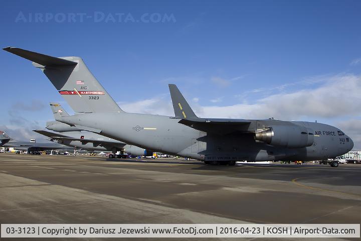 03-3123, 2003 Boeing C-17A Globemaster III C/N P-123, C-17A Globemaster 03-3123  from  446th AW McChord AFB, WA