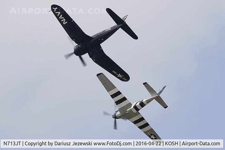 N713JT, 1945 Vought F4U-4B Corsair C/N 97143, The Class of '45 is flown by Scott 