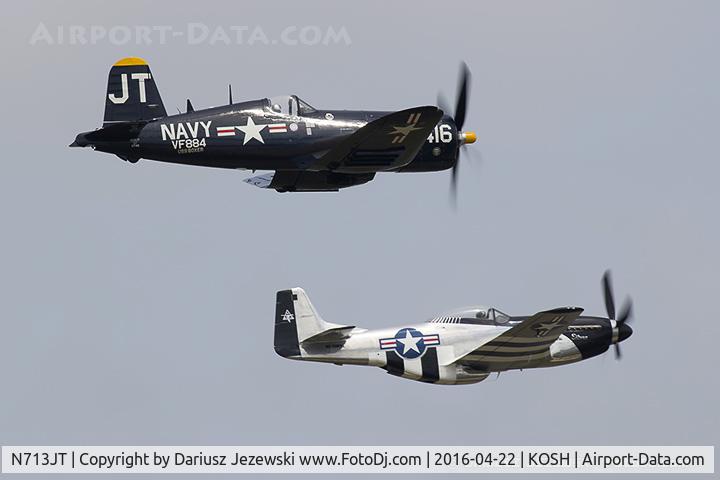 N713JT, 1945 Vought F4U-4B Corsair C/N 97143, The Class of '45 is flown by Scott 