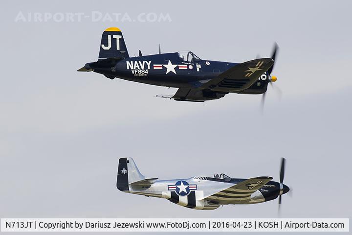 N713JT, 1945 Vought F4U-4B Corsair C/N 97143, The Class of '45 is flown by Scott 