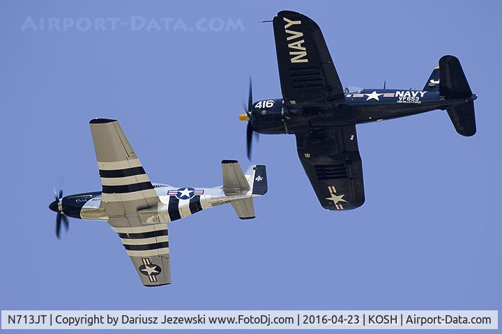 N713JT, 1945 Vought F4U-4B Corsair C/N 97143, The Class of '45 is flown by Scott 