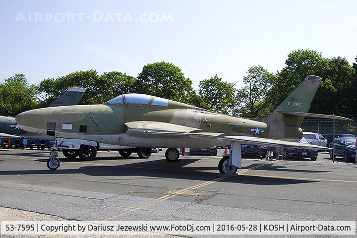 53-7595, 1953 Republic RF-84F Thunderflash C/N Not found 53-7595, Republic RF-84F Thunderflash 53-7595