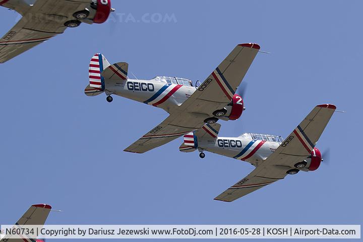 N60734, 1940 North American SNJ-2 Texan C/N 2032, North American SNJ-2 Texan  C/N 2032 - Geico Skytypers, N60734