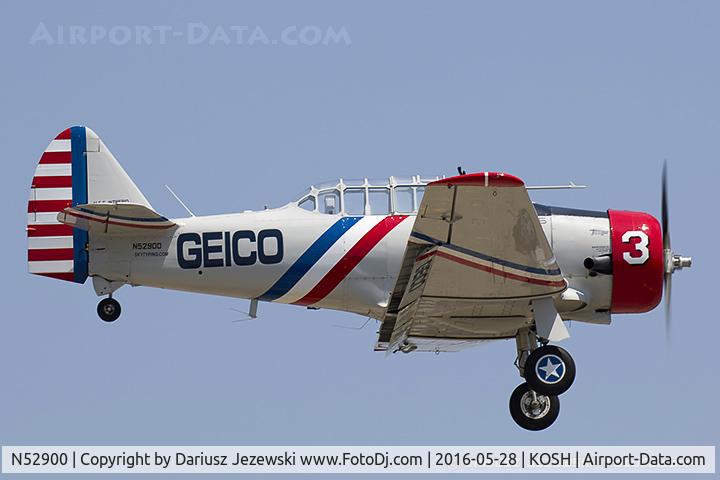 N52900, 1940 North American SNJ-2 Texan C/N 2010, North American SNJ-2 Texan  C/N 2010 - Geico Skytypers, N52900
