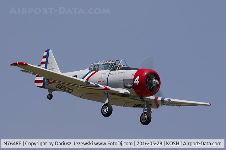 N7648E, 1942 North American SNJ-3 Texan C/N 78-6987, North American SNJ-3 Texan  C/N 786987 - Geico Skytypers, N7648E
