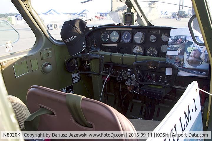 N8020K, 1955 Fuji LM-1 Nikko C/N LM-14, Cockpit of Fuji LM-1  C/N 14, N8020K