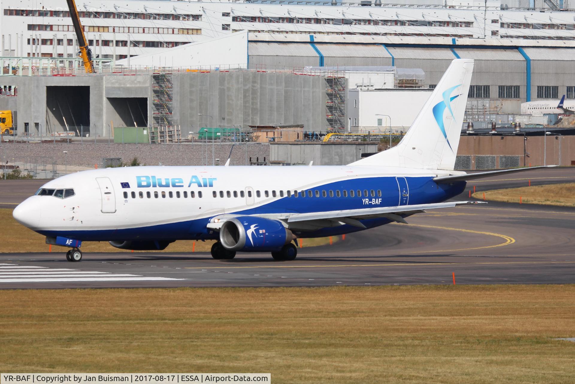 YR-BAF, 1989 Boeing 737-322 C/N 24453, Blue Air