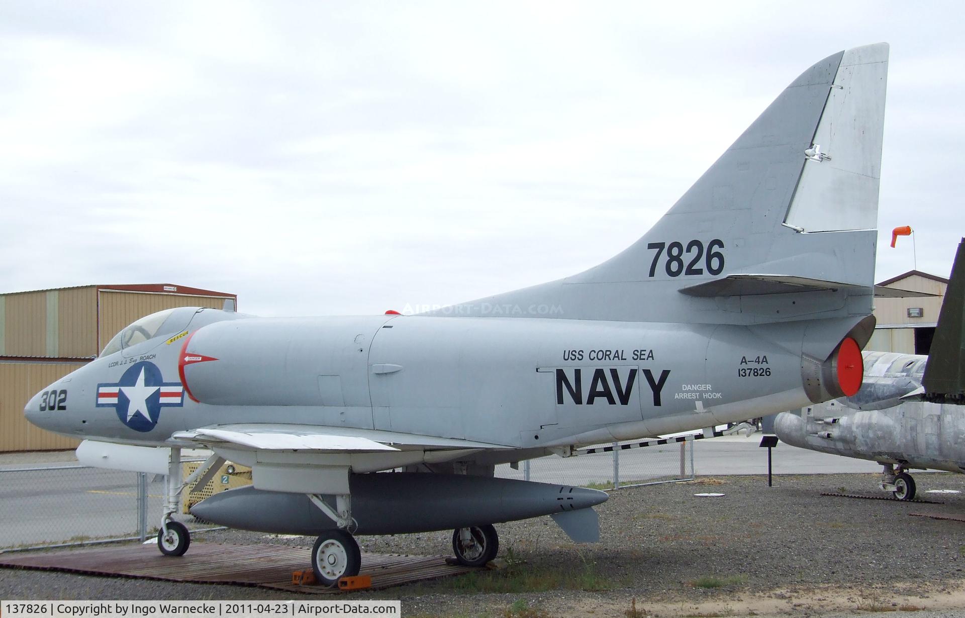 137826, Douglas A-4A Skyhawk C/N 10723, Douglas A-4A Skyhawk at the Estrella Warbirds Museum, Paso Robles CA