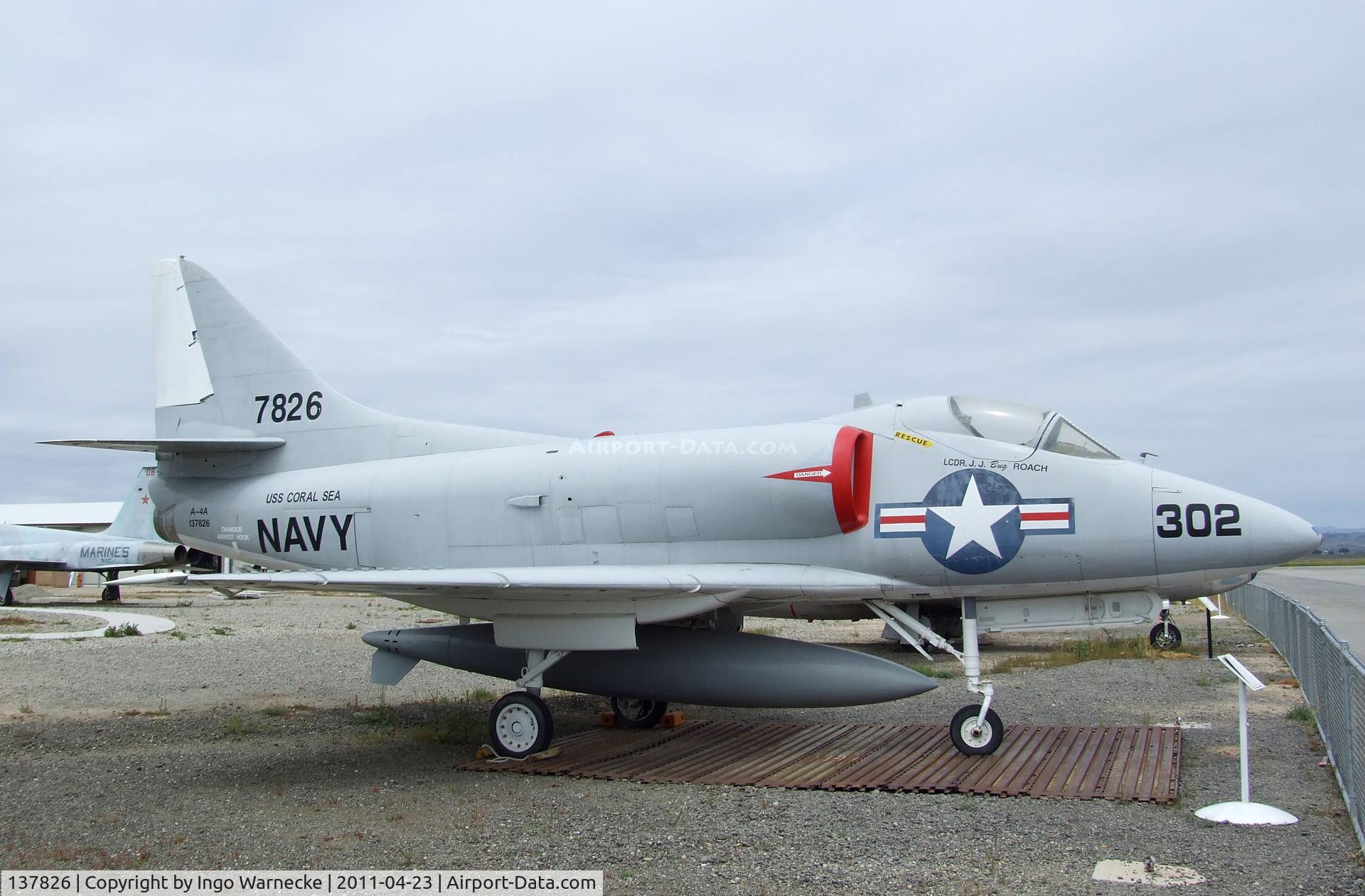 137826, Douglas A-4A Skyhawk C/N 10723, Douglas A-4A Skyhawk at the Estrella Warbirds Museum, Paso Robles CA