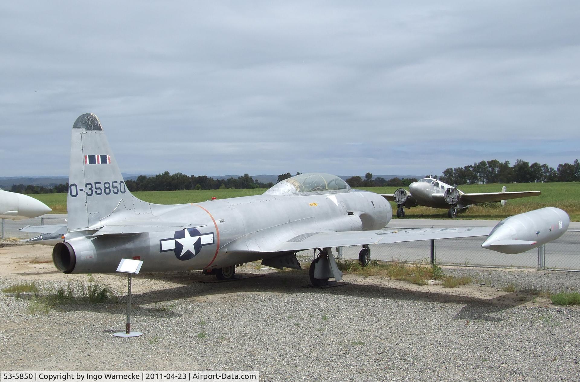 53-5850, 1953 Lockheed RT-33A Shooting Star C/N 580-9291, Lockheed T-33A at the Estrella Warbirds Museum, Paso Robles CA