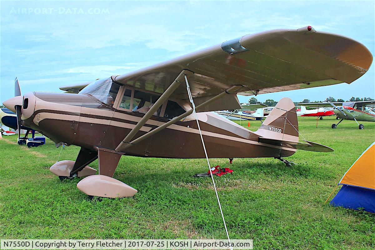 N7550D, 1957 Piper PA-22-150 Tri-Pacer C/N 22-5281, At 2017 EAA Airventure at Oshkosh