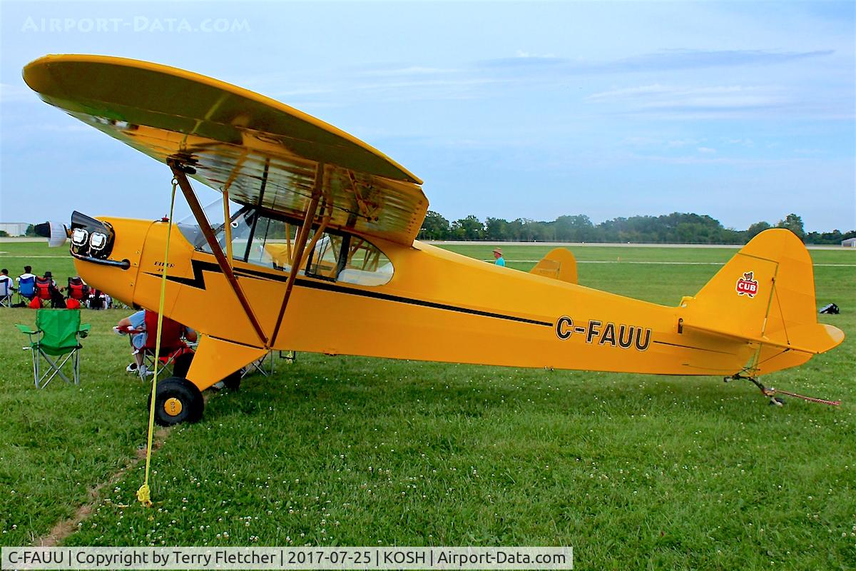 C-FAUU, 1947 Piper J3C-65 Cub Cub C/N 14719, At 2017 EAA Airventure at Oshkosh