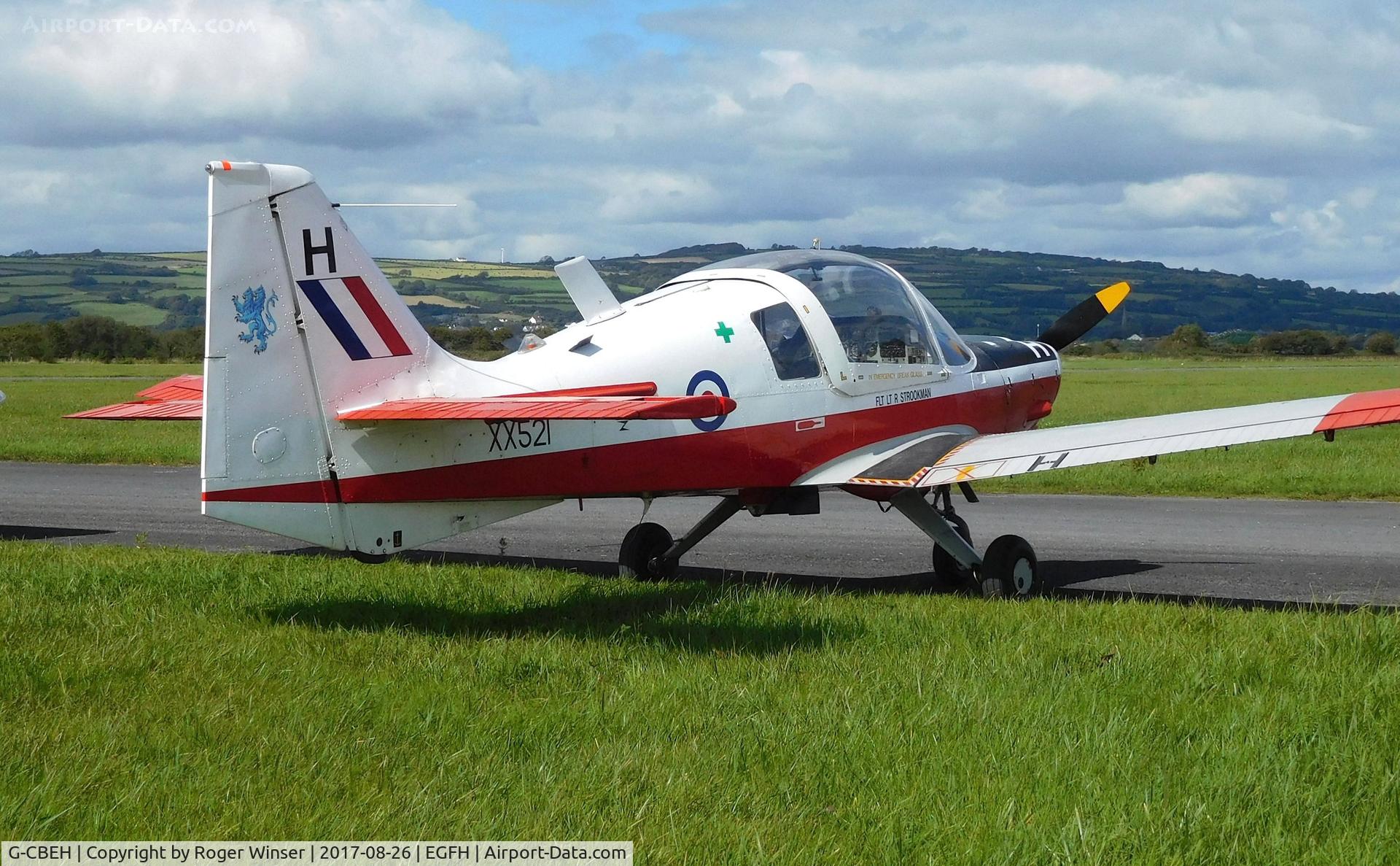 G-CBEH, 1973 Scottish Aviation Bulldog T.1 C/N BH120/207, Bulldog prevoisly XX521 coded H in RAF services.