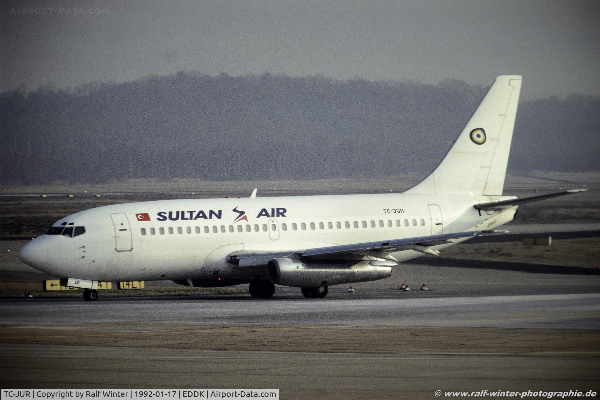 TC-JUR, 1971 Boeing 737-205 C/N 20412, Boeing 737-205 - Sultan Air - 20412 - TC-JUR - 17.01.1992 - CGN