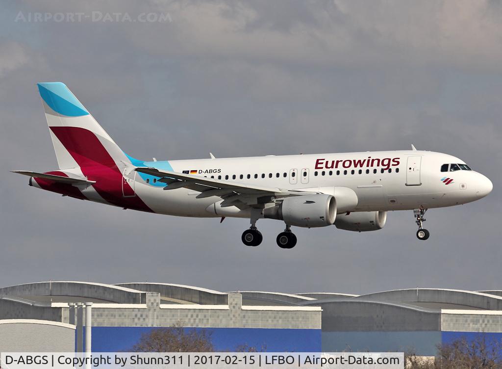 D-ABGS, 2009 Airbus A319-112 C/N 3865, Landing rwy 14R