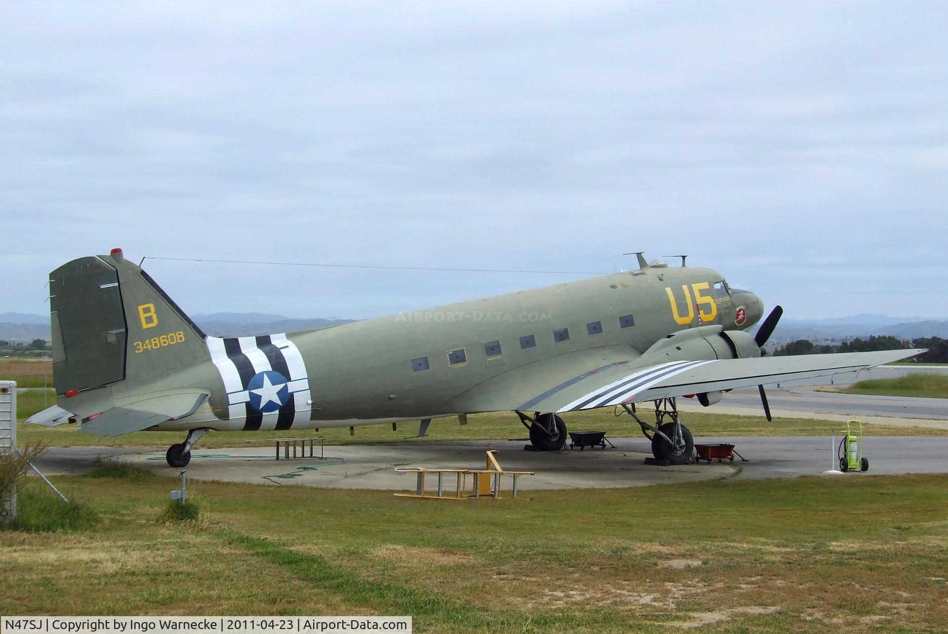 N47SJ, 1943 Douglas DC3C-R (C-47B-5-DK) C/N 14423, Douglas C-47B Dakota at the Estrella Warbirds Museum, Paso Robles CA