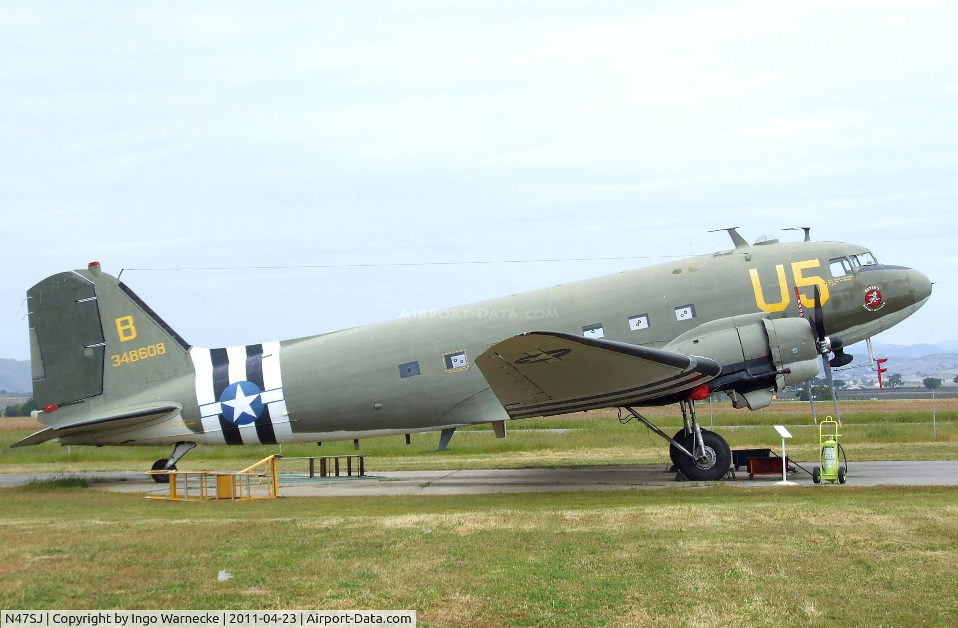 N47SJ, 1943 Douglas DC3C-R (C-47B-5-DK) C/N 14423, Douglas C-47B Dakota at the Estrella Warbirds Museum, Paso Robles CA