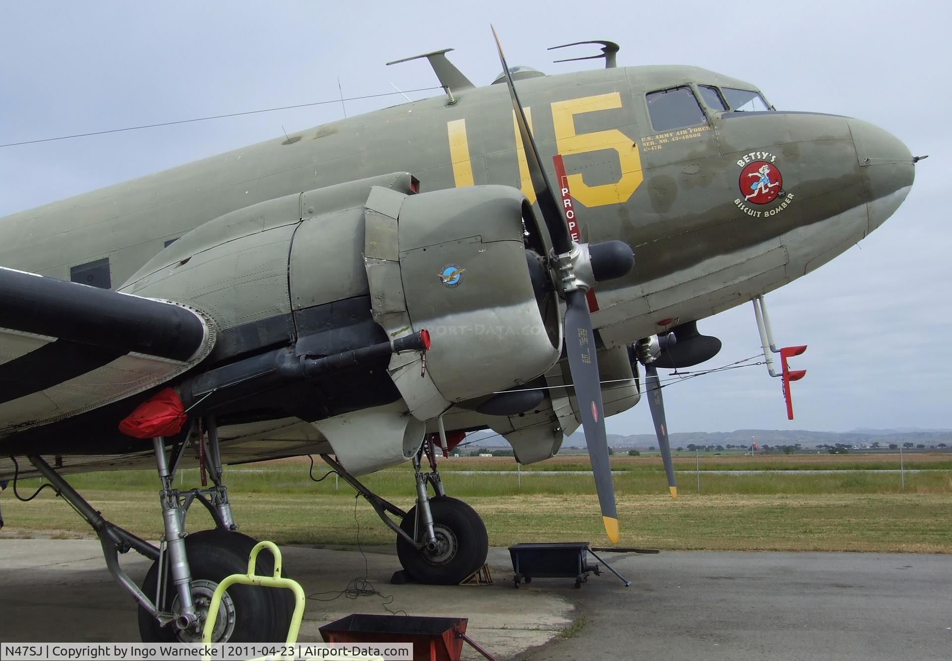 N47SJ, 1943 Douglas DC3C-R (C-47B-5-DK) C/N 14423, Douglas C-47B Dakota at the Estrella Warbirds Museum, Paso Robles CA