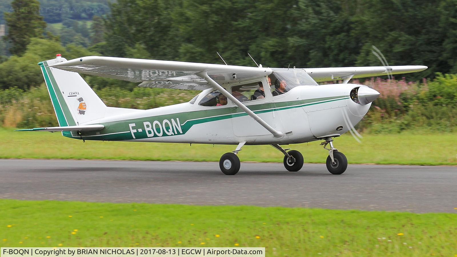 F-BOQN, 1967 Cessna R172E C/N R172-0256, Stopover at Welshpool now on to Liverpool.