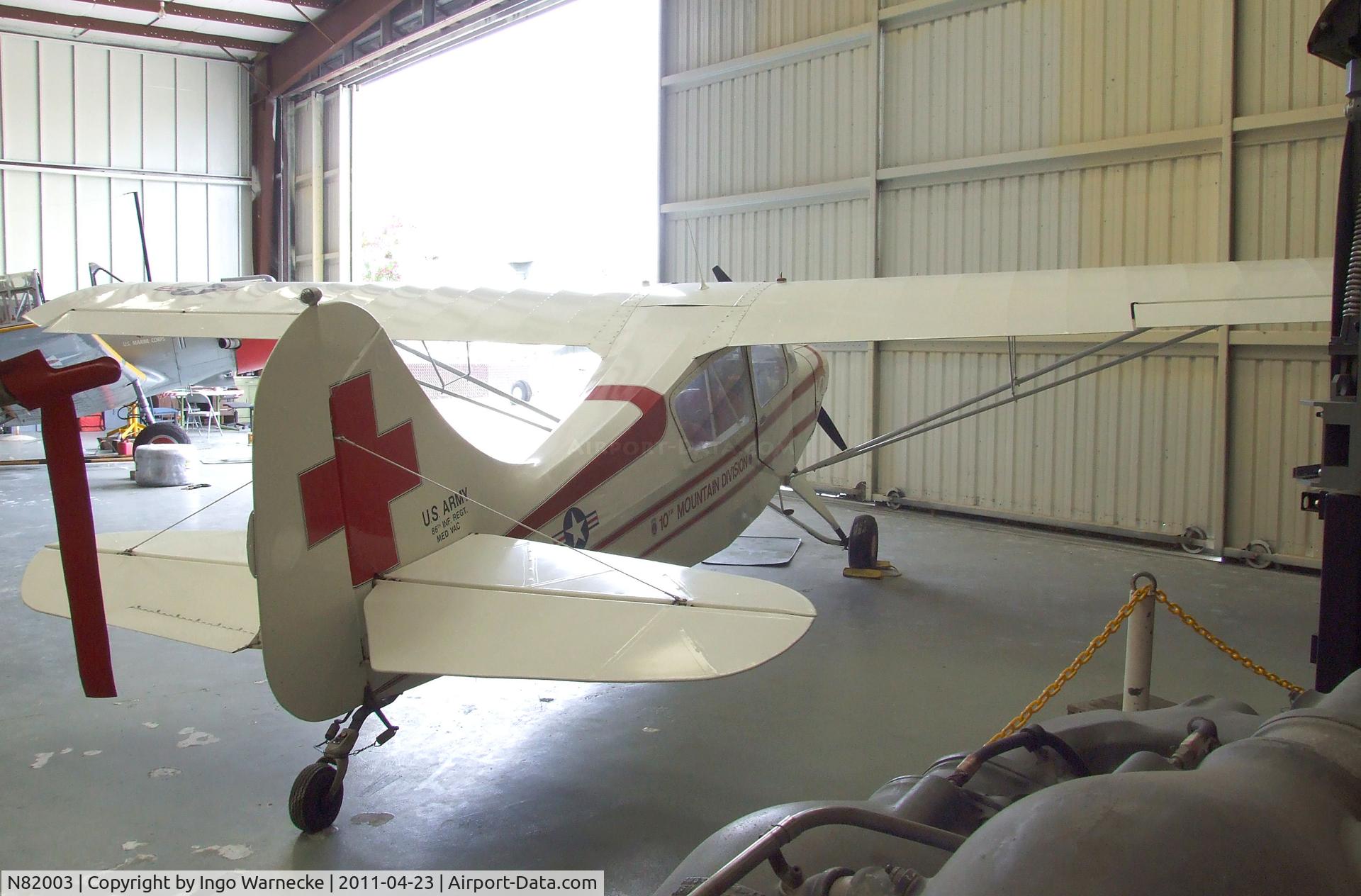 N82003, 1946 Aeronca 7AC Champion C/N 7AC-628, Aeronca 7AC at the Estrella Warbirds Museum, Paso Robles CA