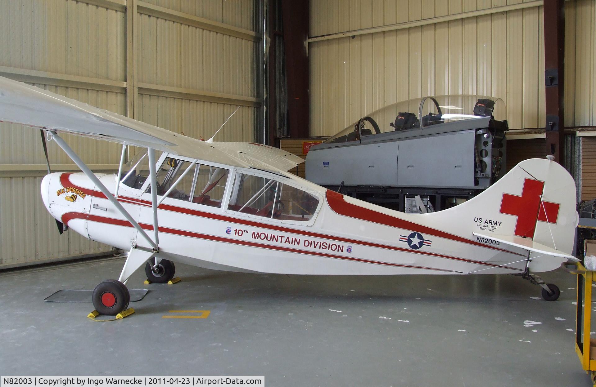 N82003, 1946 Aeronca 7AC Champion C/N 7AC-628, Aeronca 7AC at the Estrella Warbirds Museum, Paso Robles CA