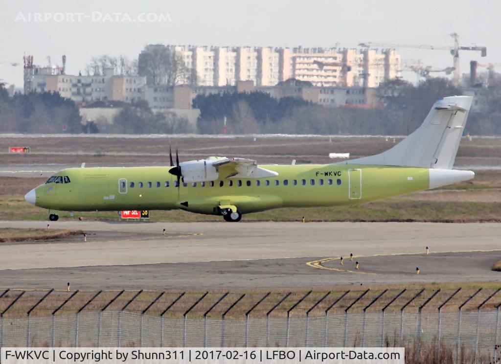 F-WKVC, 2017 ATR 72-600 (72-212A) C/N 1423, Lining up rwy 14R for departure to LFBF for storage...For Alliance Air