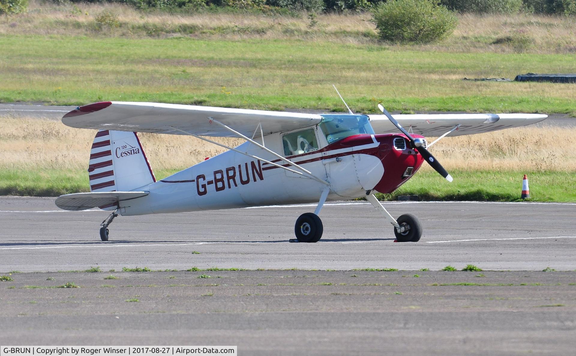 G-BRUN, 1946 Cessna 120 C/N 9294, Classic visiting Cessna 120