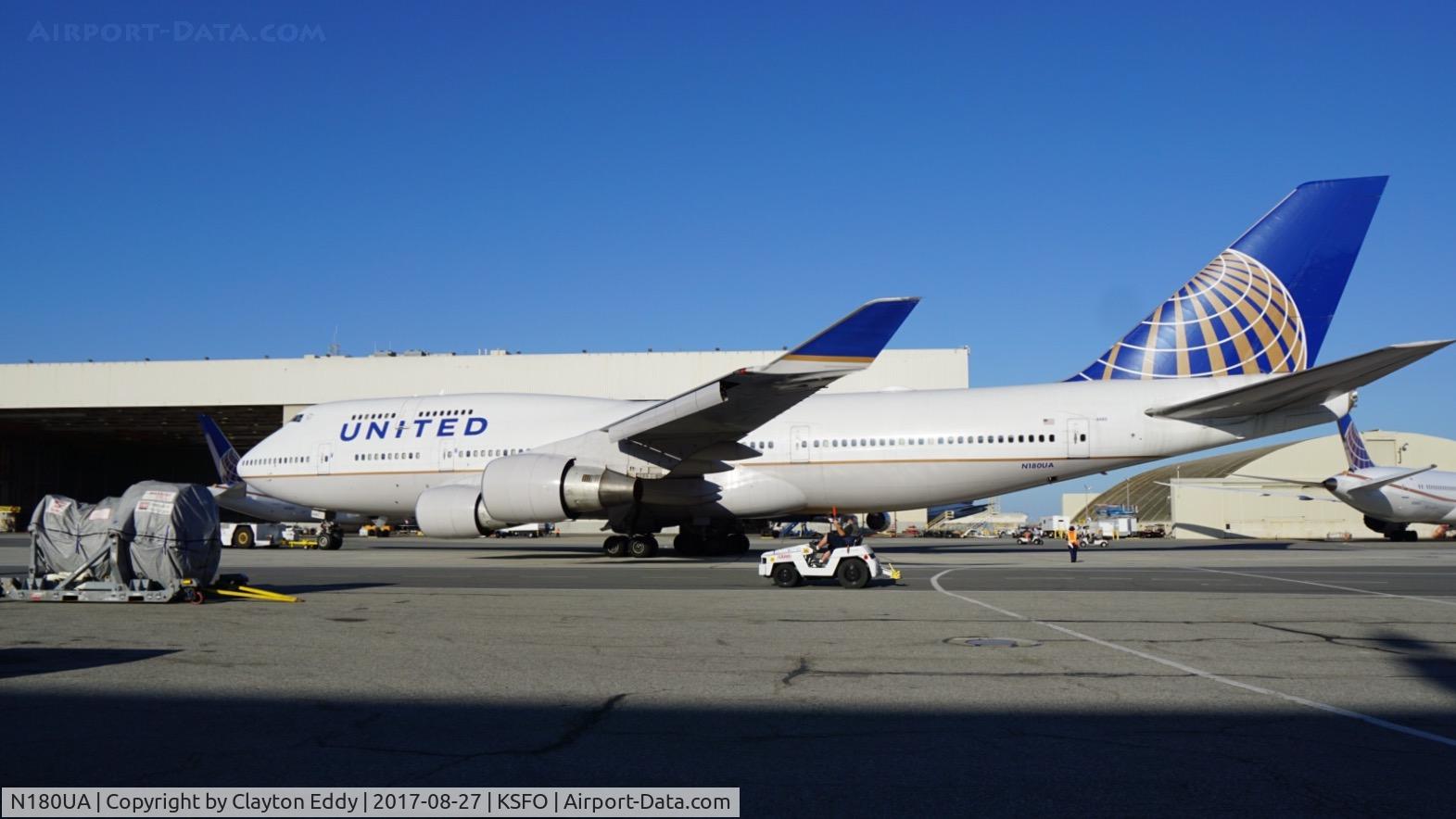 N180UA, 1991 Boeing 747-422 C/N 25224, SFO 2017.