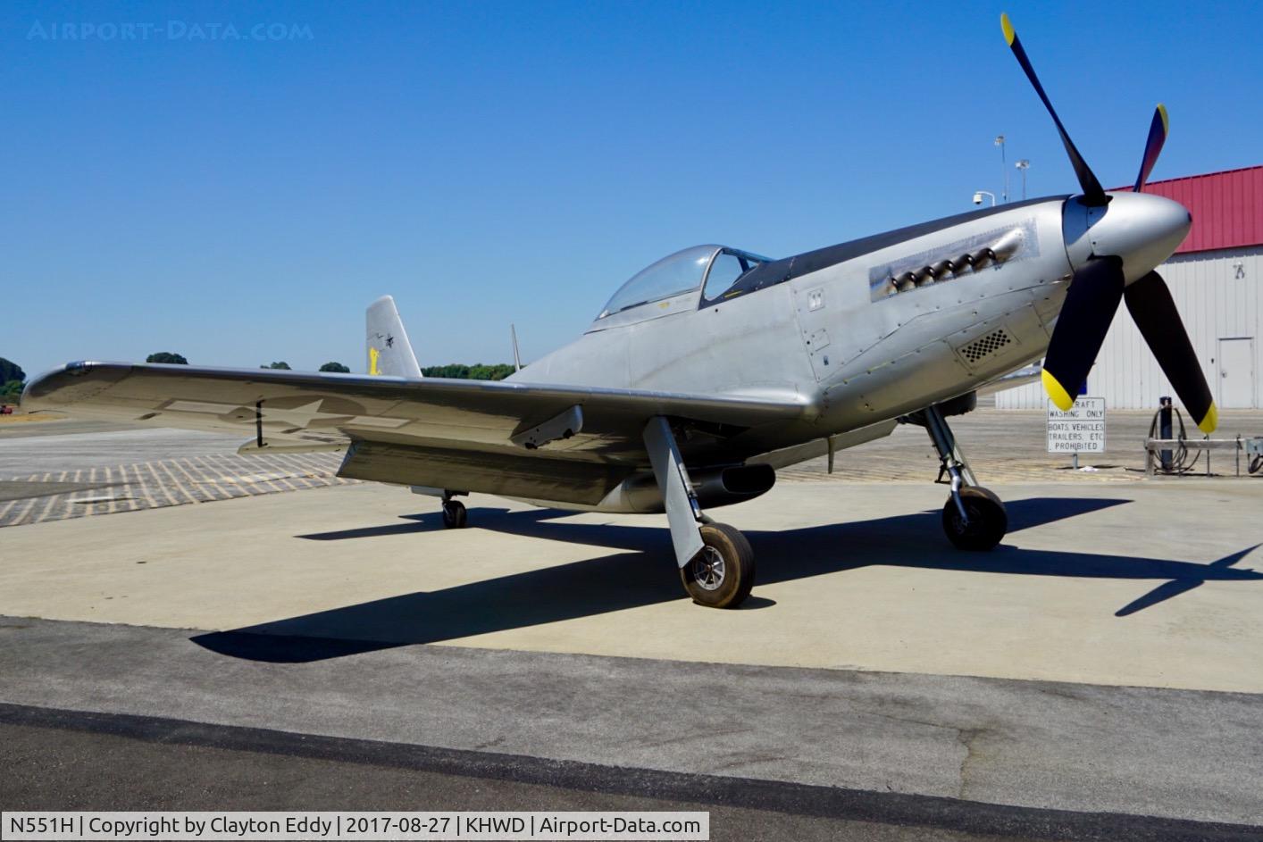 N551H, 1944 North American F-51-H-5-NA C/N 44-64314, Hayward Airport California. 2017.