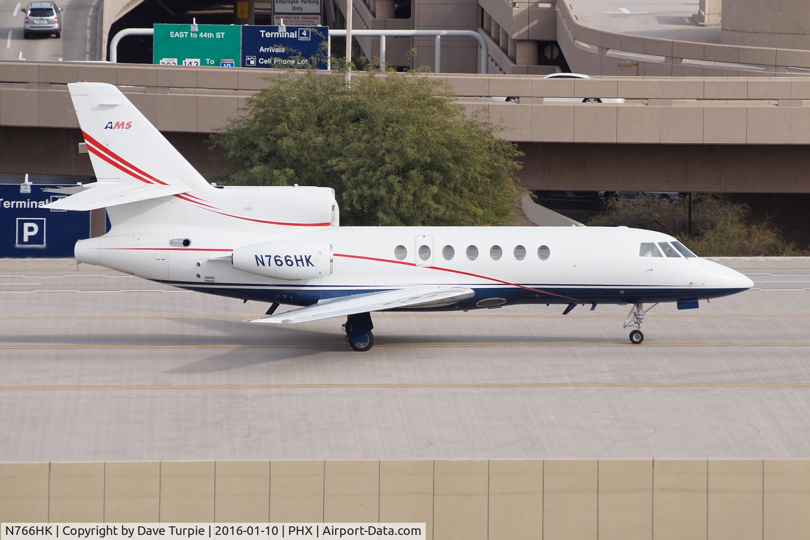 N766HK, 1985 Dassault-Breguet Falcon 50 C/N 161, This one is an unusual visitor to Phoenix.
