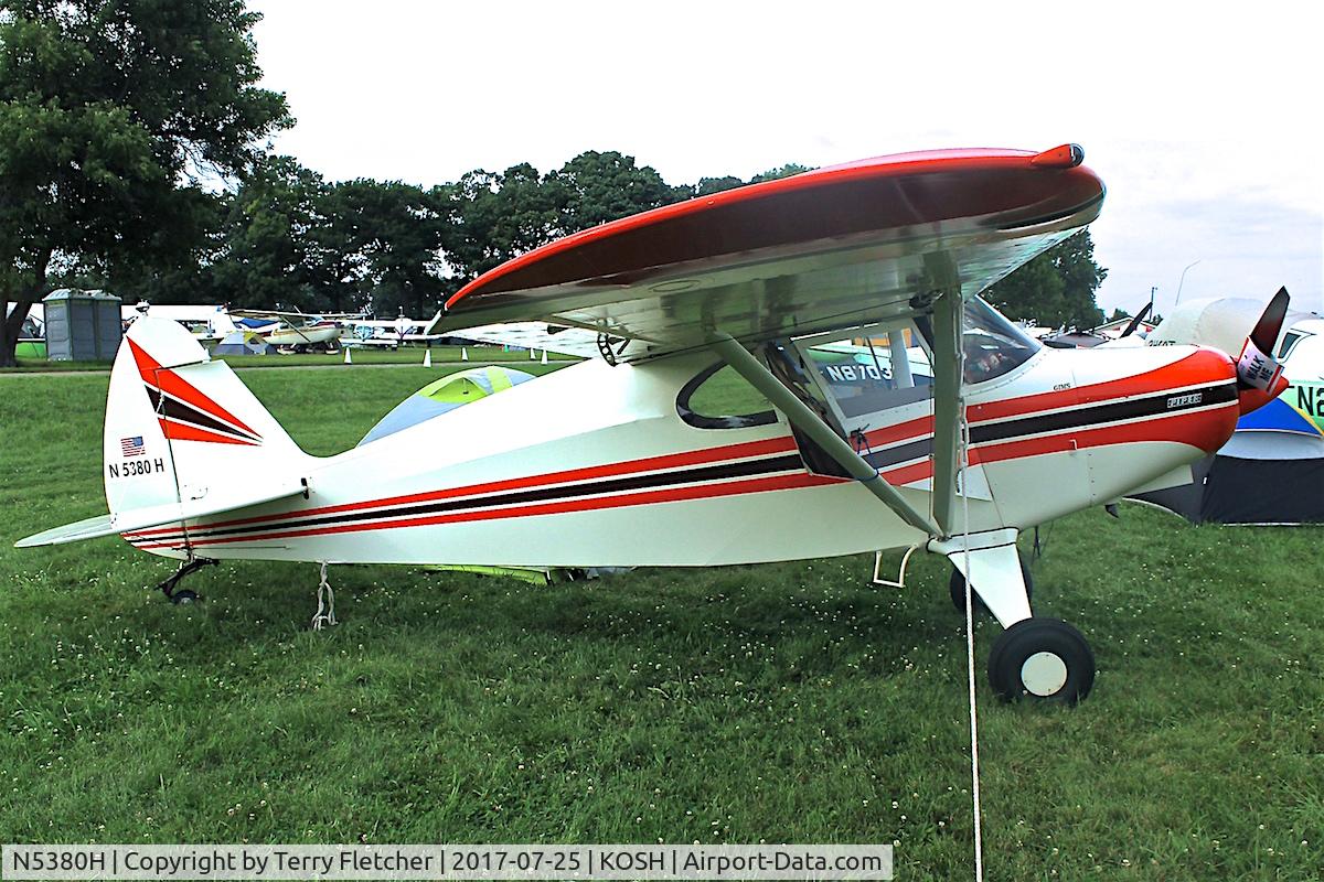 N5380H, 1949 Piper PA-16 Clipper C/N 16-187, At 2017 EAA Airventure at Oshkosh