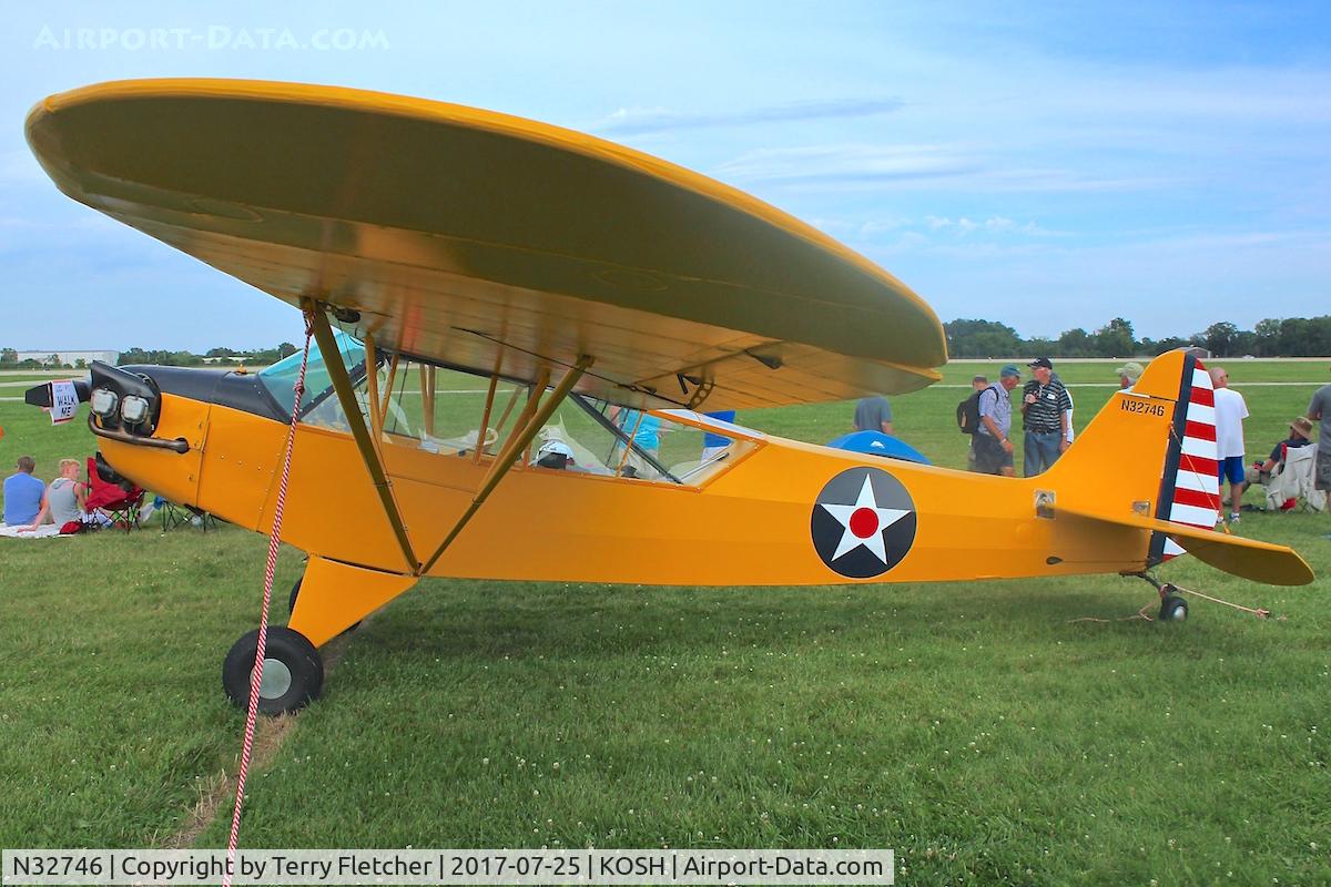 N32746, 1940 Piper J3C-65 Cub Cub C/N 5581, At 2017 EAA Airventure at Oshkosh