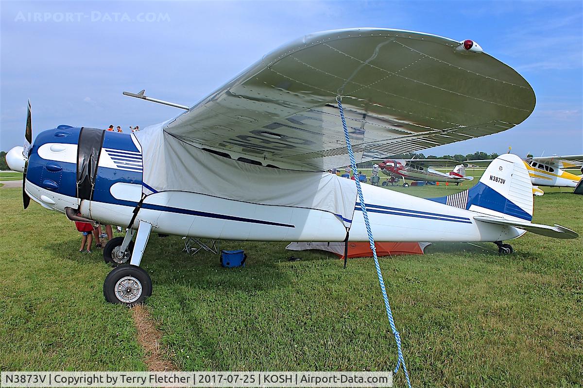 N3873V, 1949 Cessna 195 C/N 7335, At 2017 EAA Airventure at Oshkosh