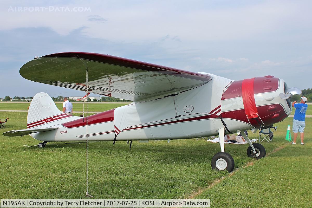 N195AK, 1952 Cessna 195A C/N 7778, At 2017 EAA Airventure at Oshkosh