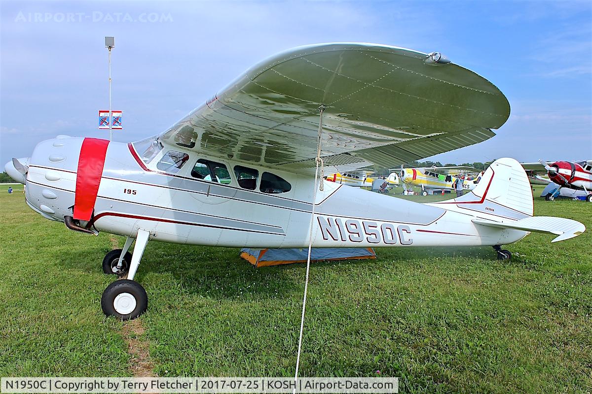 N1950C, 1954 Cessna 195B Businessliner C/N 16183, At 2017 EAA Airventure at Oshkosh