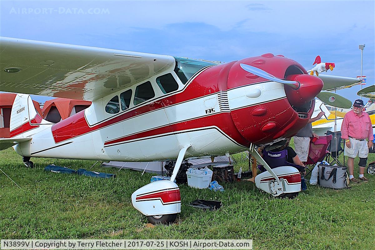 N3899V, 1949 Cessna 195 C/N 7377, At 2017 EAA Airventure at Oshkosh