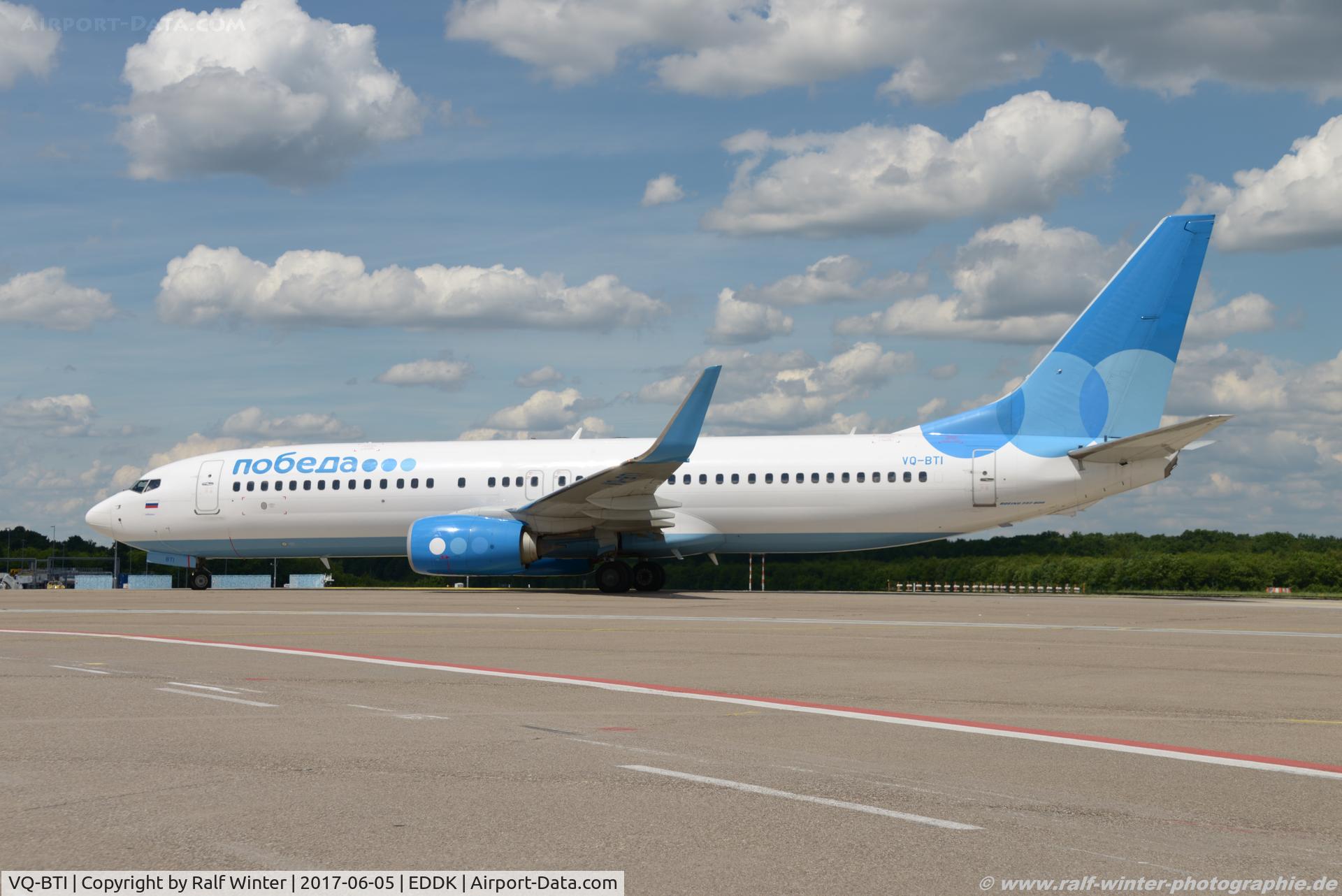 VQ-BTI, 2014 Boeing 737-8LJ C/N 39948, Boeing 737-8LJ(W) - DP PBD Pobeda - 39948 - VQ-BTI - 05.06.2017 - CGN