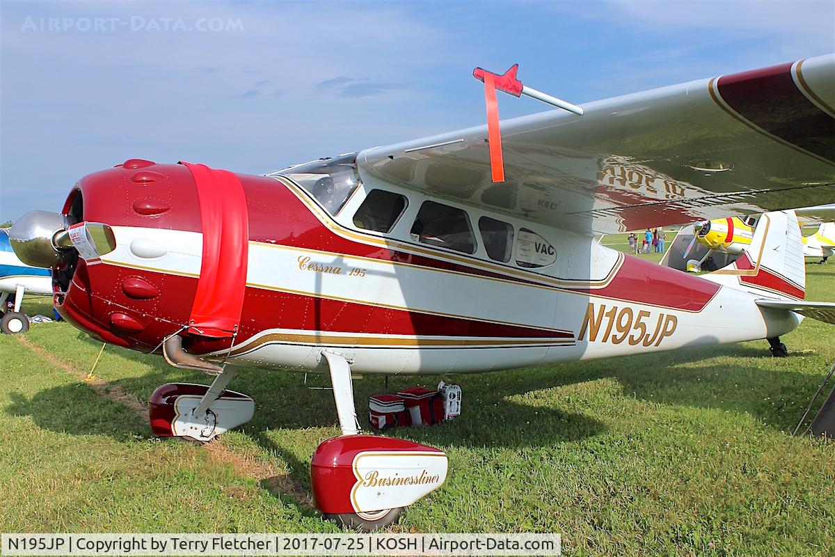 N195JP, 1951 Cessna 195 C/N 7673, At 2017 EAA Airventure at Oshkosh