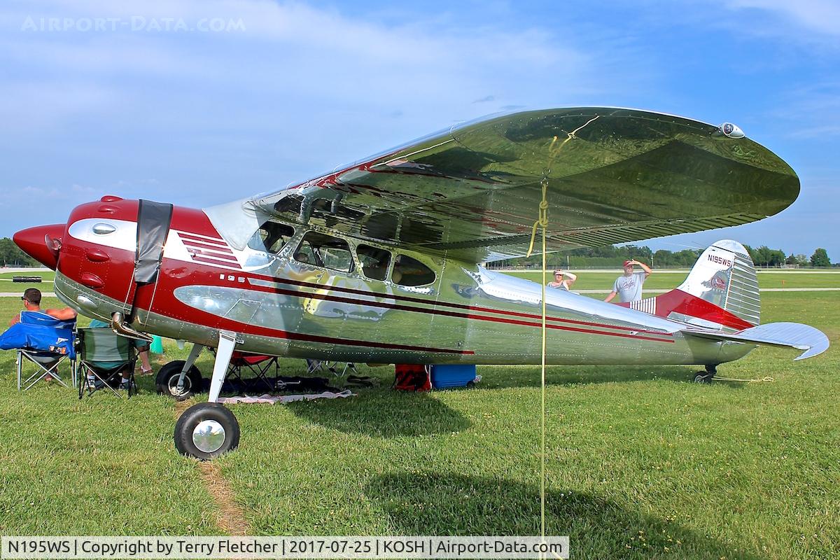 N195WS, 1952 Cessna 195B Businessliner C/N 7908, At 2017 EAA Airventure at Oshkosh