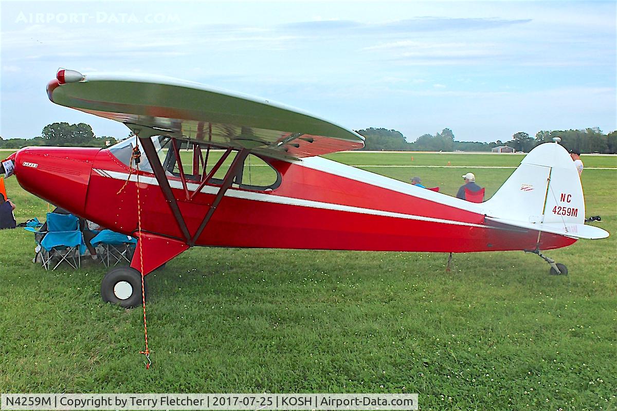 N4259M, Piper PA-12 Super Cruiser C/N 12-3153, At 2017 EAA Airventure at Oshkosh