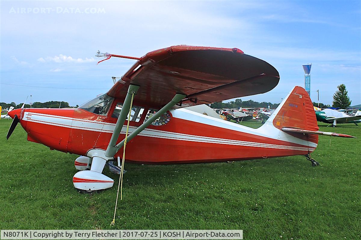 N8071K, 1947 Stinson 108-2 Voyager C/N 108-3071, At 2017 EAA Airventure at Oshkosh