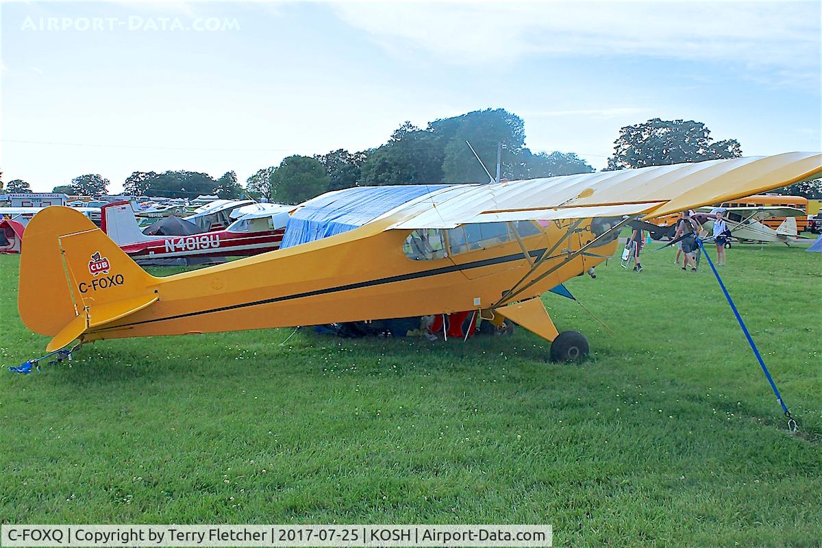C-FOXQ, 1942 Piper J3C-65 Cub Cub C/N 8255, At 2017 EAA Airventure at Oshkosh