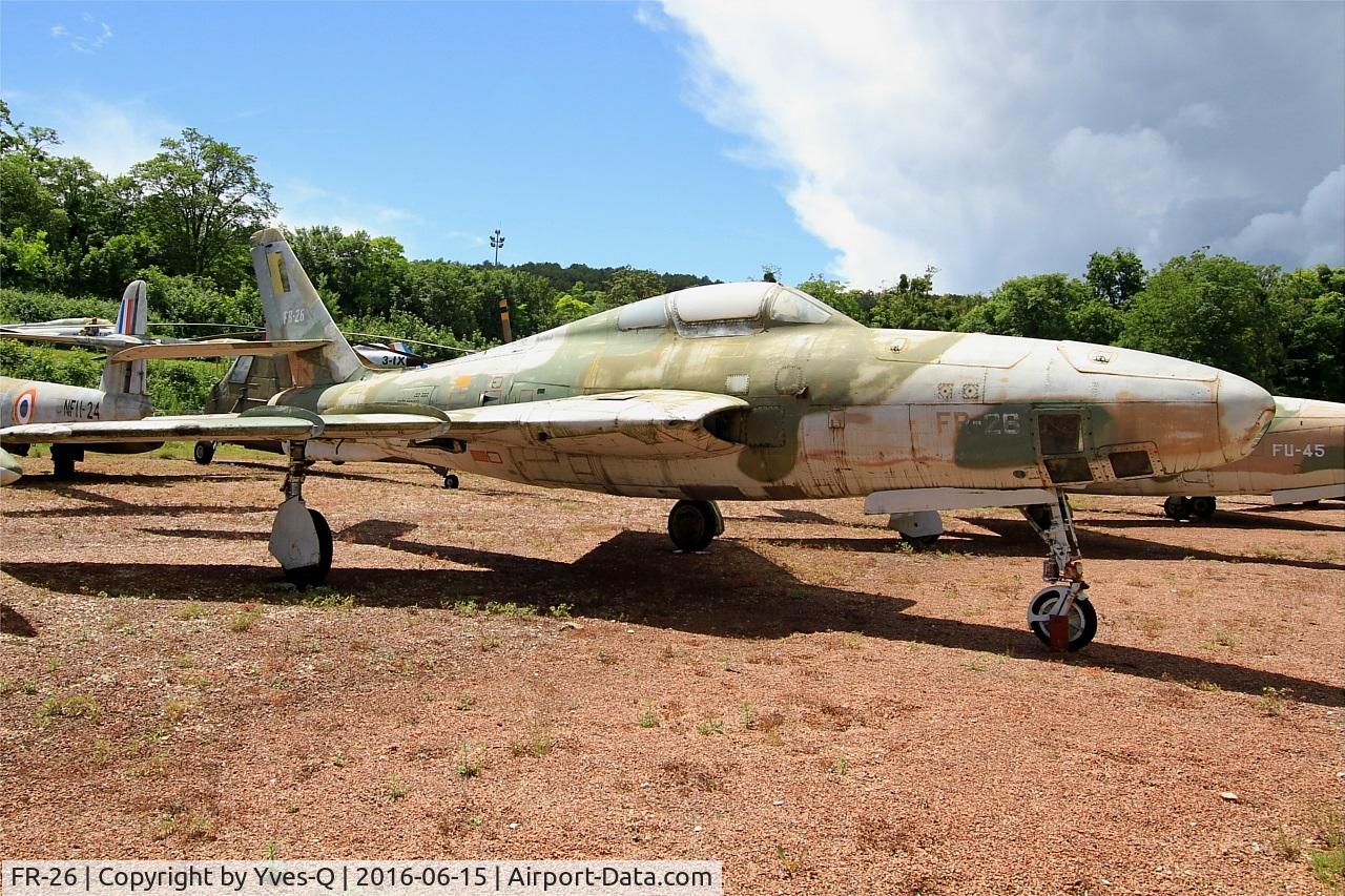 FR-26, 1951 Republic RF-84F Thunderflash C/N Not found (51-1886), Republic RF-84F Thunderflash, Preserved at Savigny-Les Beaune Museum